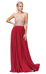 1 of 4 Dancing Queen 2838 Dress Burgundy