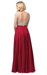 4 of 4 Dancing Queen 2839 Dress Burgundy