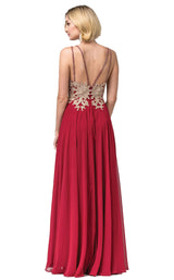 6 of 8 Dancing Queen 2890 Dress Burgundy-Gold