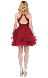 5 of 5 Dancing Queen 3078 Dress Burgundy