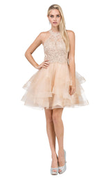 2 of 5 Dancing Queen 3078 Dress Champagne