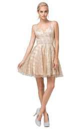 2 of 5 Dancing Queen 3103 Dress Gold