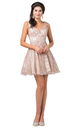 3 of 5 Dancing Queen 3103 Dress Rose-Gold