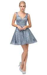 4 of 5 Dancing Queen 3103 Dress Steel-Blue