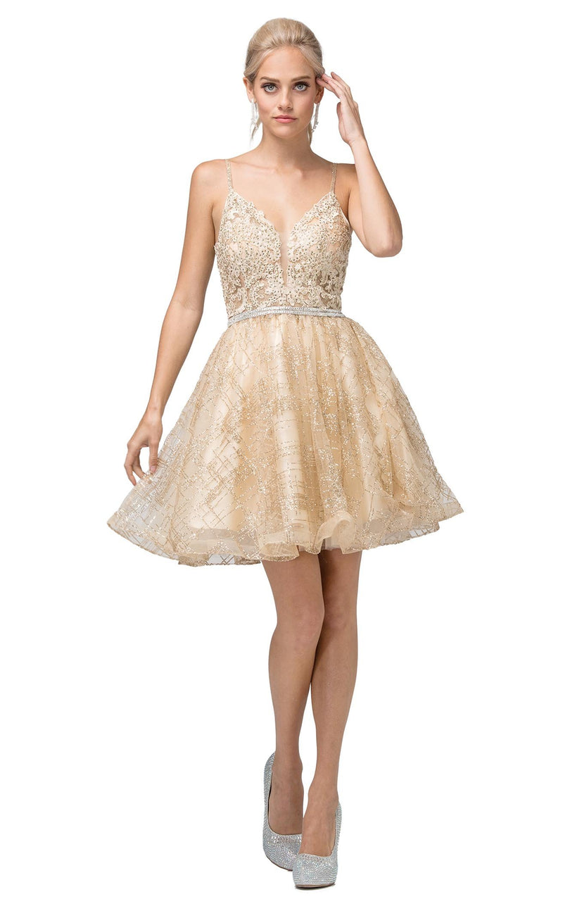 Dancing Queen 3152 Dress Gold