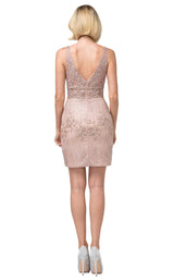 4 of 4 Dancing Queen 3210 Dress Rose-Gold