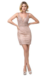 1 of 4 Dancing Queen 3210 Dress Rose-Gold