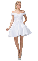 4 of 5 Dancing Queen 3213 Dress Off-White