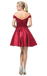 5 of 5 Dancing Queen 3213 Dress Burgundy