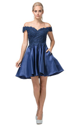 3 of 5 Dancing Queen 3213 Dress Navy