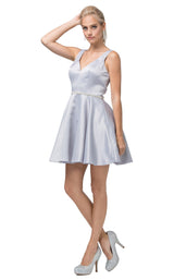 5 of 7 Dancing Queen 9504 Dress Silver