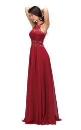 2 of 4 Dancing Queen 9548 Dress Burgundy