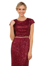 5 of 8 Nox Anabel F338 Dress Burgundy