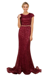 1 of 8 Nox Anabel F338 Dress Burgundy