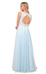 7 of 15 Nox Anabel G048 Dress Pale-Blue