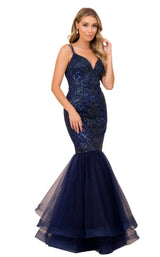 1 of 8 Nox Anabel H399 Dress Navy-Blue