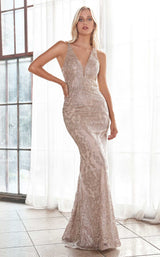 1 of 2 Cinderella Divine HT074 Dress Champagne-Gold