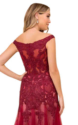 7 of 8 Nox Anabel J325 Dress Burgundy-Nude