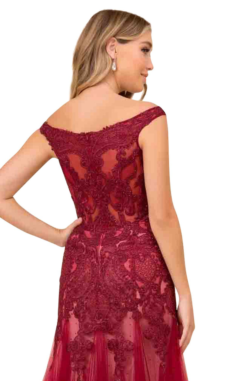 Nox Anabel J325 Dress Burgundy-Nude