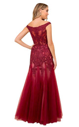 3 of 8 Nox Anabel J325 Dress Burgundy-Nude