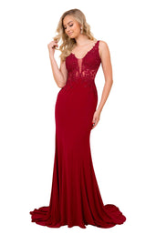 1 of 8 Nox Anabel J326 Dress Burgundy