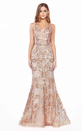 1 of 4 Cinderella Divine J785 Dress Rose-Gold