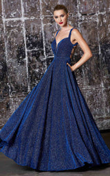 1 of 4 Cinderella Divine J792 Dress Blue