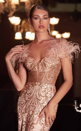 4 of 5 Cinderella Divine J824 Dress Rose-Gold