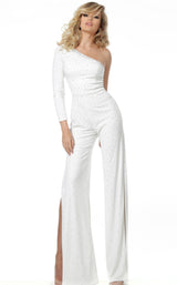 1 of 6 Jovani 1723 Jumpsuit Off White