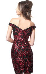 2 of 4 Jovani 2666 Black/Red