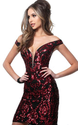 1 of 4 Jovani 2666 Black/Red