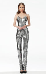 1 of 7 Jovani 64578 Jumpsuit Silver Multi