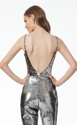 7 of 7 Jovani 64578 Jumpsuit Silver Multi