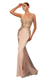 3 of 3 Cinderella Divine KV1054 Dress Champagne-Gold