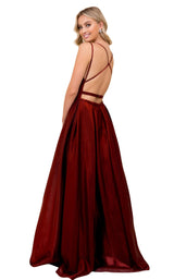 3 of 8 Nox Anabel M412 Dress Burgundy