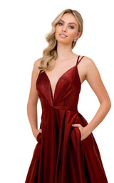 5 of 8 Nox Anabel M412 Dress Burgundy