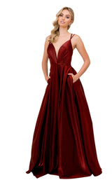 1 of 8 Nox Anabel M412 Dress Burgundy