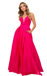 2 of 8 Nox Anabel M412 Dress Fuchsia