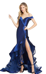 2 of 6 Mac Duggal 67068D Dress Midnight Blue