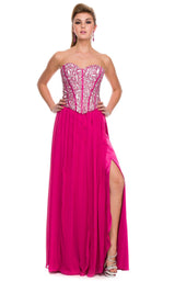 1 of 5 Nox Anabel 2593 Dress Fuchsia