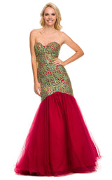 2 of 5 Nox Anabel 3123 Dress Green-Red