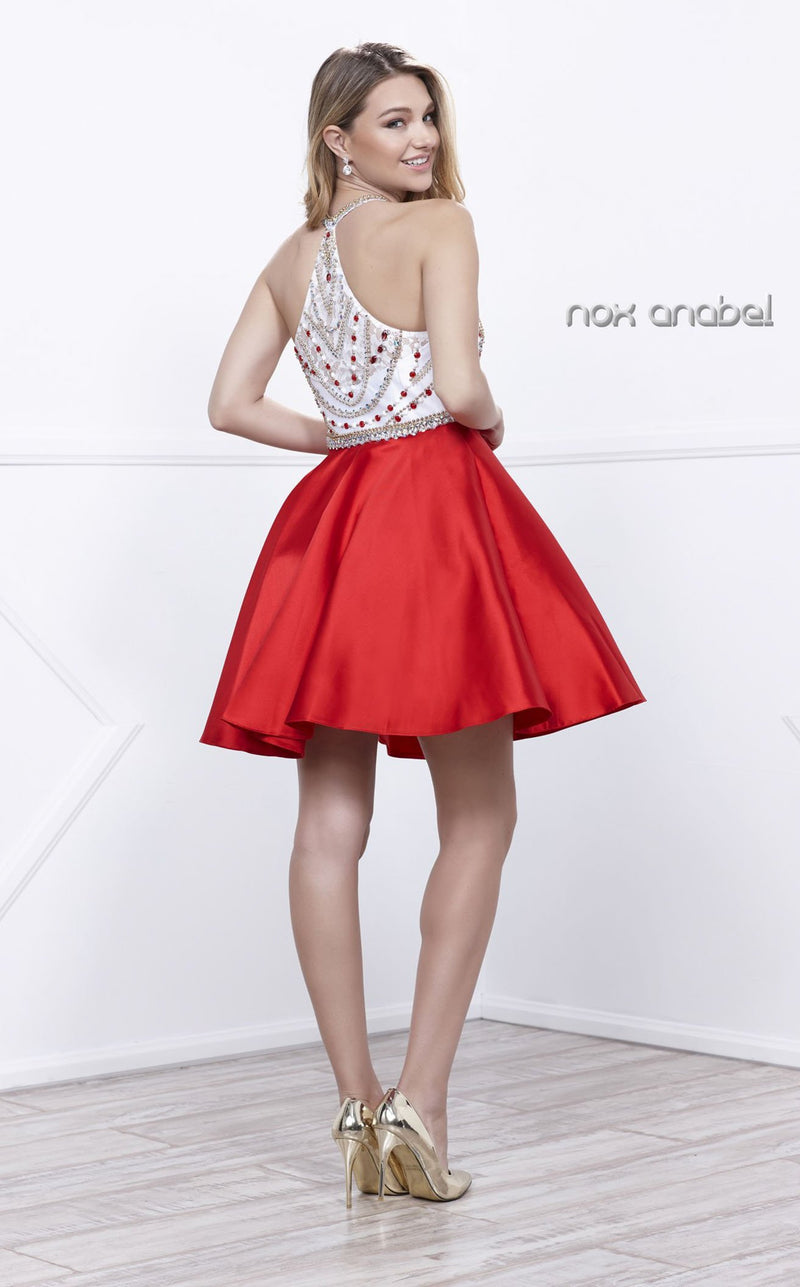 Nox Anabel 6247 Dress Red-White