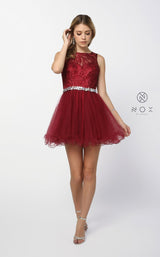 1 of 3 Nox Anabel 6252 Dress Burgundy