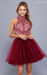 1 of 6 Nox Anabel 6326 Dress Burgundy