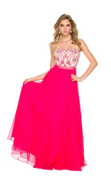 3 of 6 Nox Anabel 8146 Dress Fuchsia-Nude