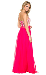 6 of 6 Nox Anabel 8146 Dress Fuchsia-Nude