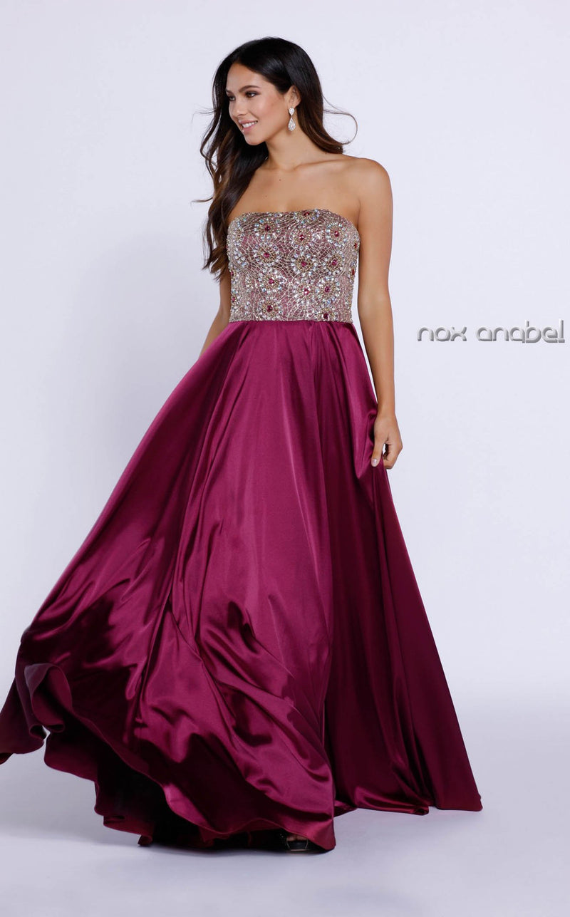 Nox Anabel 8186 Dress Burgundy