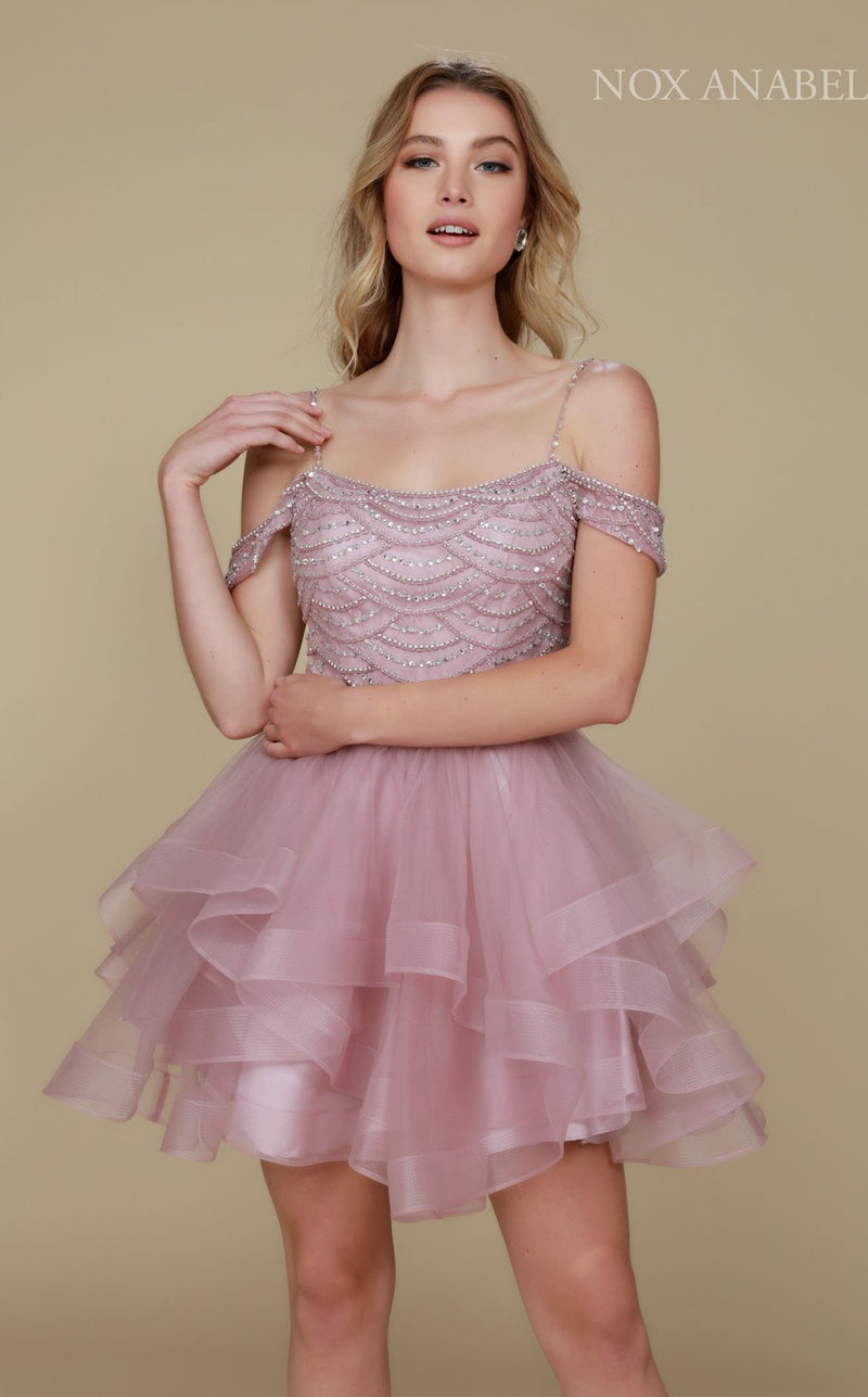 Nox Anabel T668 Dress Light-Mauve