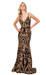 2 of 8 Nox Anabel P417 Dress Black-Gold