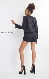 7 of 8 Rachel Allan L1174 Jumpsuit Black